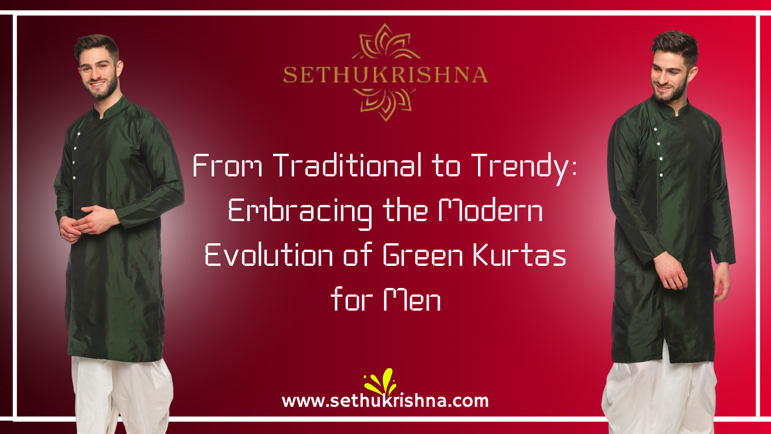 green Kurta for men