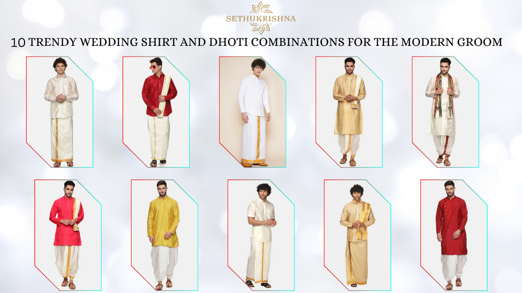 Modern Groom 10 Stylish Shirt and Dhoti Pairings SETHUKRISHNA