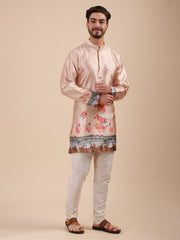 Men Floral Printed Woven Design Kurta & Pyjama Set