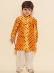 Boys Printed Kurta and Pyjama Set