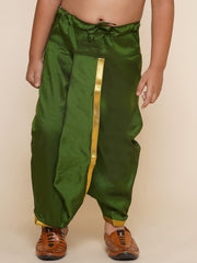 Boys Olive Colour Gold Border Dhotipant
