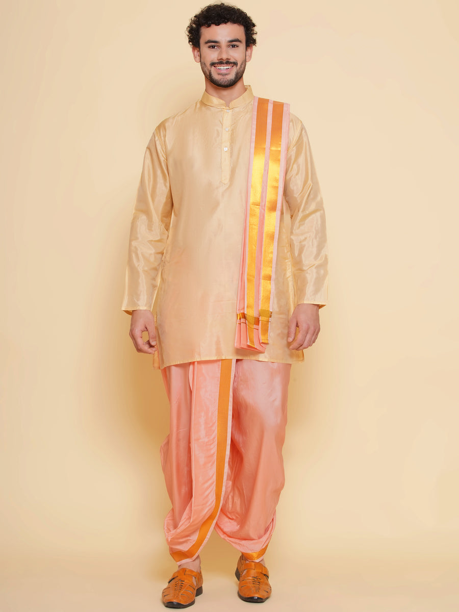 Sethukrishna Mens Kurta and Dhotipant with Angavastram Set