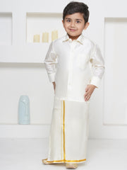 Sethukrishna Boys Pure Silk Shirt with Dhoti