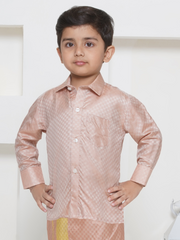 Sethukrishna Boys Solid Colour Self Design Shirt