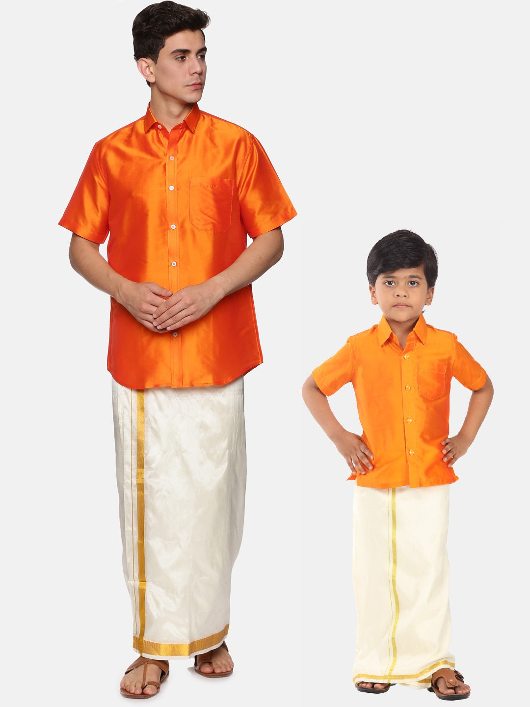 Father Son Matching Shirt Dhoti Set