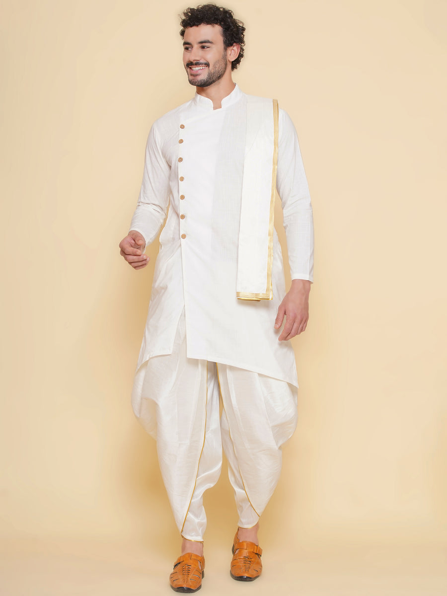 Sethukrishna Mens Designer Kurta and Dhotipant with Angavastram Set