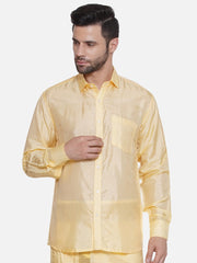 Sethukrishna Mens Solid Colour Self Design Shirt