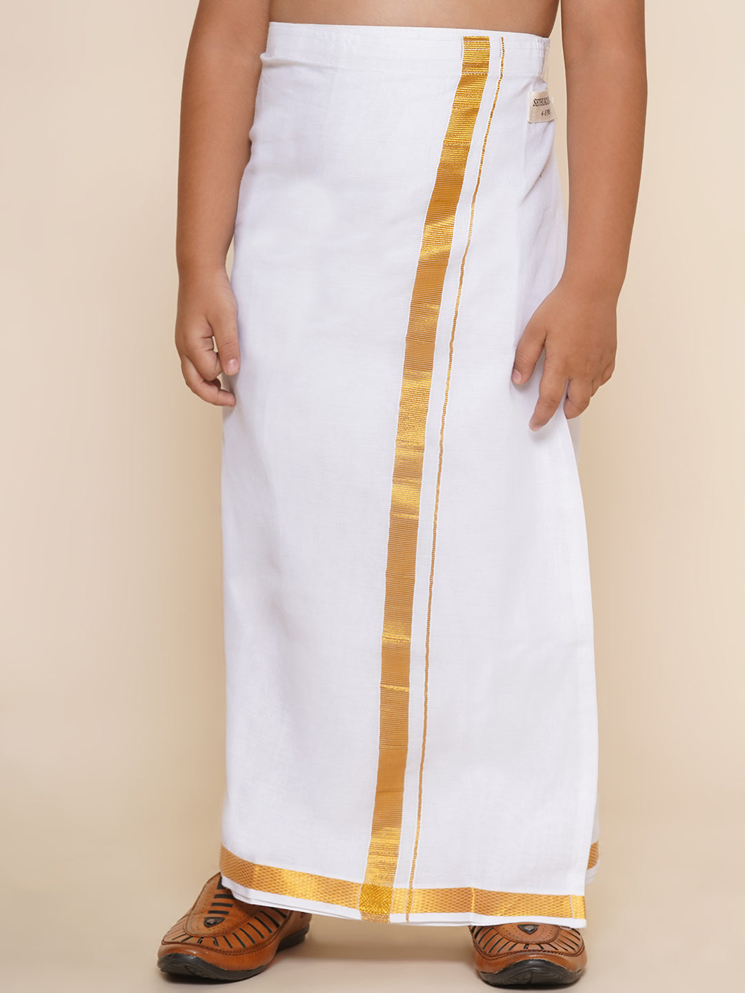 Boys White Colour Cotton Readymade Dhoti