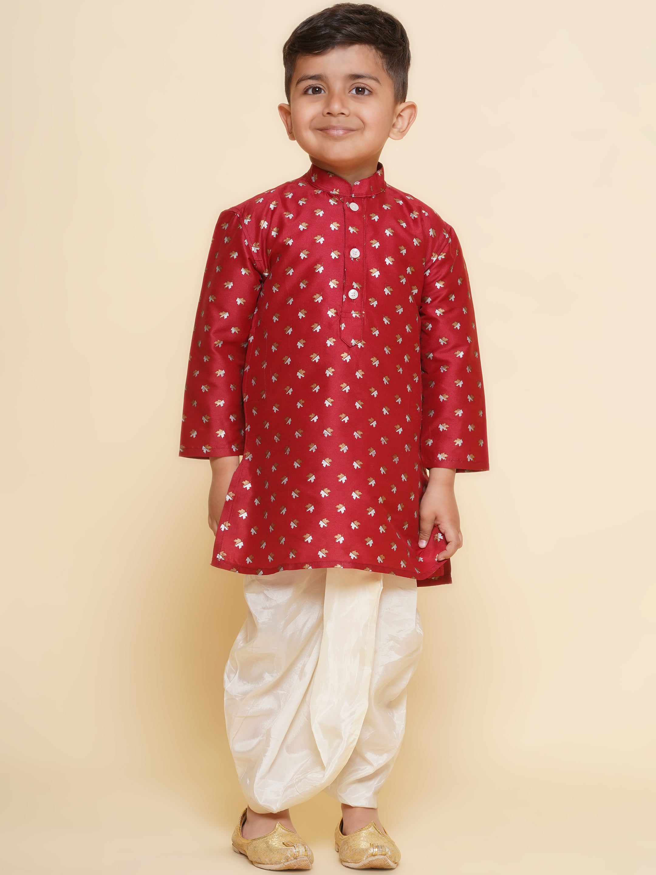 Boys Printed Kurta and Dhoti Pant Set