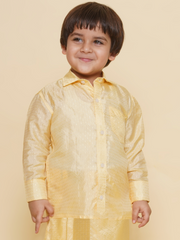 Sethukrishna Boys Solid Colour Self Design Shirt