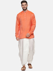 Sethukrishna Mens Self Design Kurta Dhotipant Set