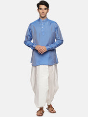 Sethukrishna Mens Self Design Kurta Dhotipant Set