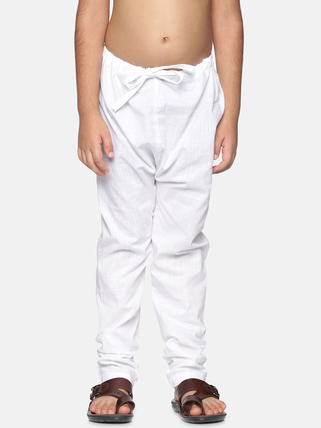 Boys White Colour Cotton Pyjama