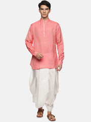 Sethukrishna Mens Self Design Kurta Dhotipant Set