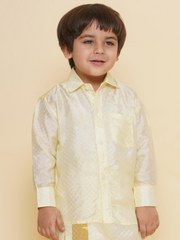 Sethukrishna Boys Solid Colour Self Design Shirt