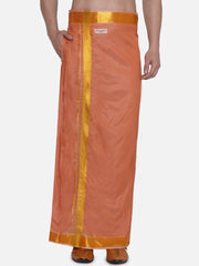 Men Solid Colour Art Silk Readymade Pocket Dhoti