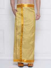 Men Solid Colour Art Silk Readymade Pocket Dhoti