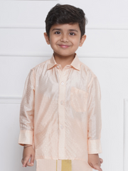 Sethukrishna Boys Solid Colour Self Design Shirt