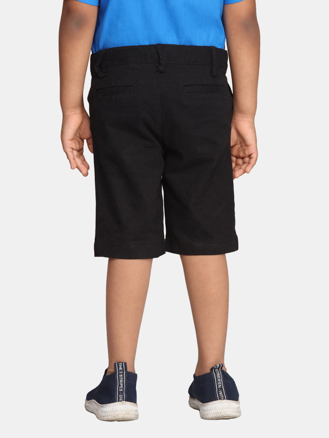 Boys Black Colour Casual Chino Shorts
