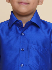 Boys Solid Colour Shirt and Dhoti Set