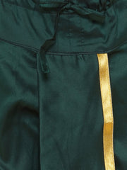 Boys Dark Green Colour Gold Border Dhotipant
