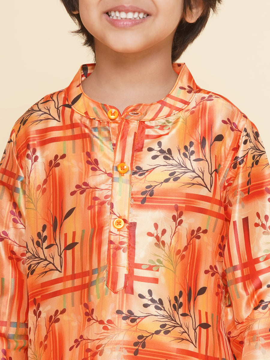 Boys Printed Kurta DhotiPant Set