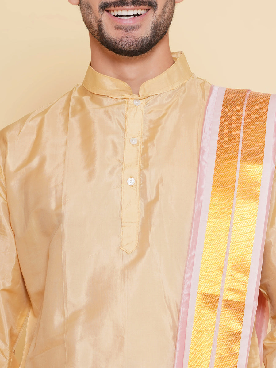 Sethukrishna Mens Kurta and Dhotipant with Angavastram Set
