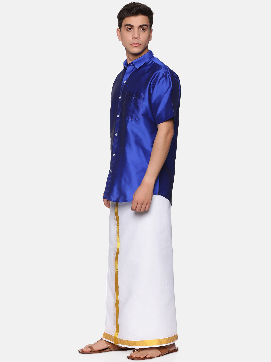 Father Son Matching Shirt Dhoti Set