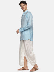 Sethukrishna Mens Self Design Kurta Dhotipant Set