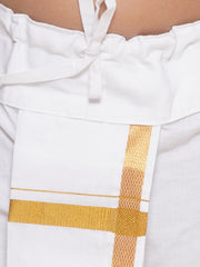 Boys Solid White Colour Cotton Dhoti Pant