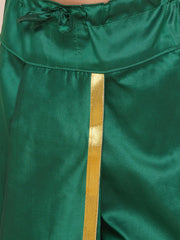 Boys Green Colour Gold Border Dhotipant
