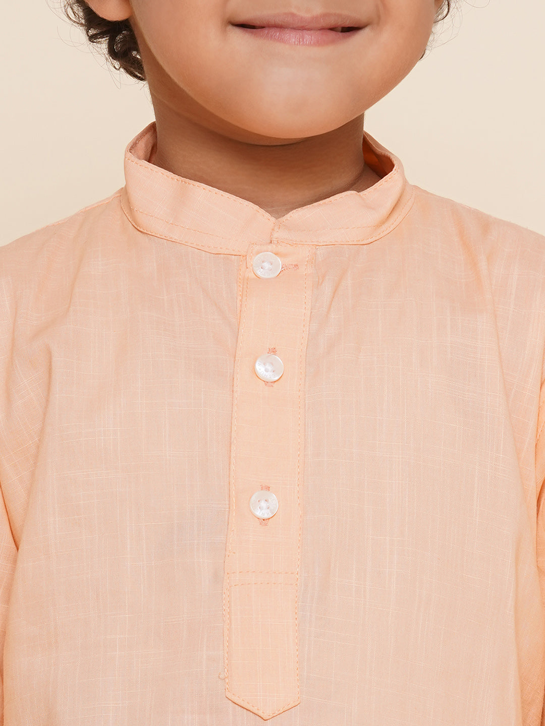 Boys Solid Colour Cotton Kurta Pyjama Set