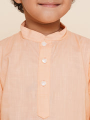 Boys Solid Colour Cotton Kurta Pyjama Set