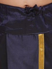 Boys Navy Blue Colour Gold Border Dhotipant
