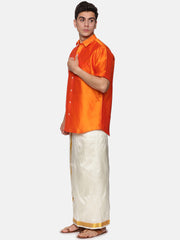 Father Son Matching Shirt Dhoti Set