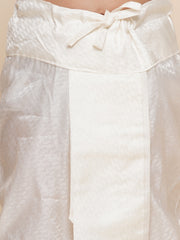 Boys Self Design Cream Colour Dhotipant