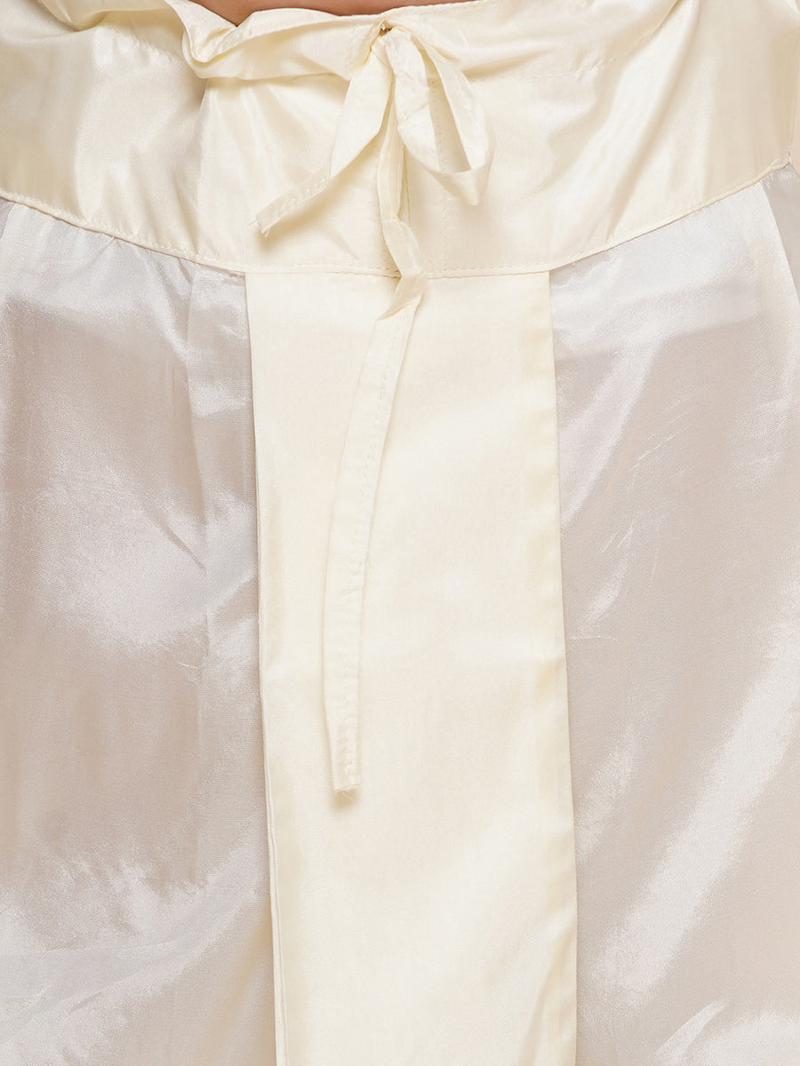 Boys Cream Colour Readymade Dhotipant