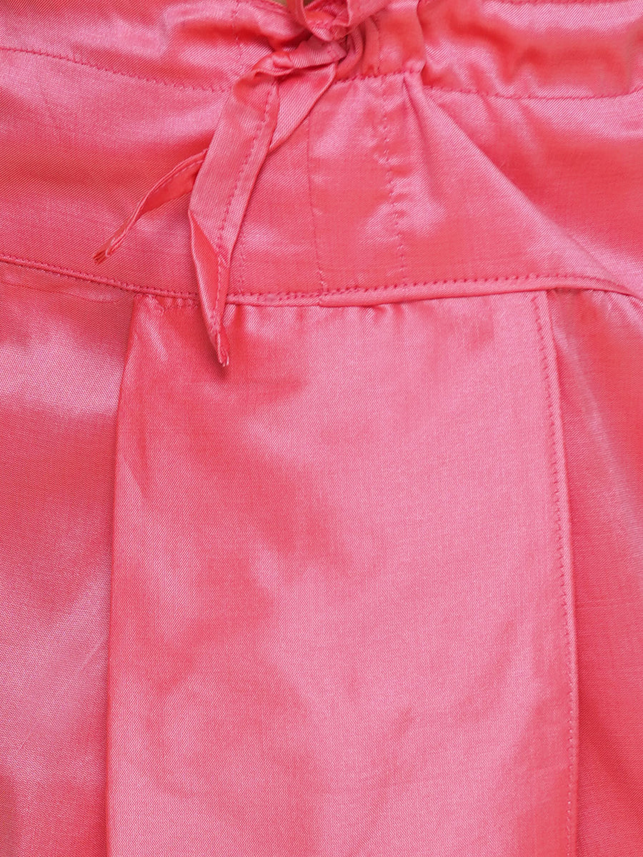 Boys Pink Colour Solid Dhotipant