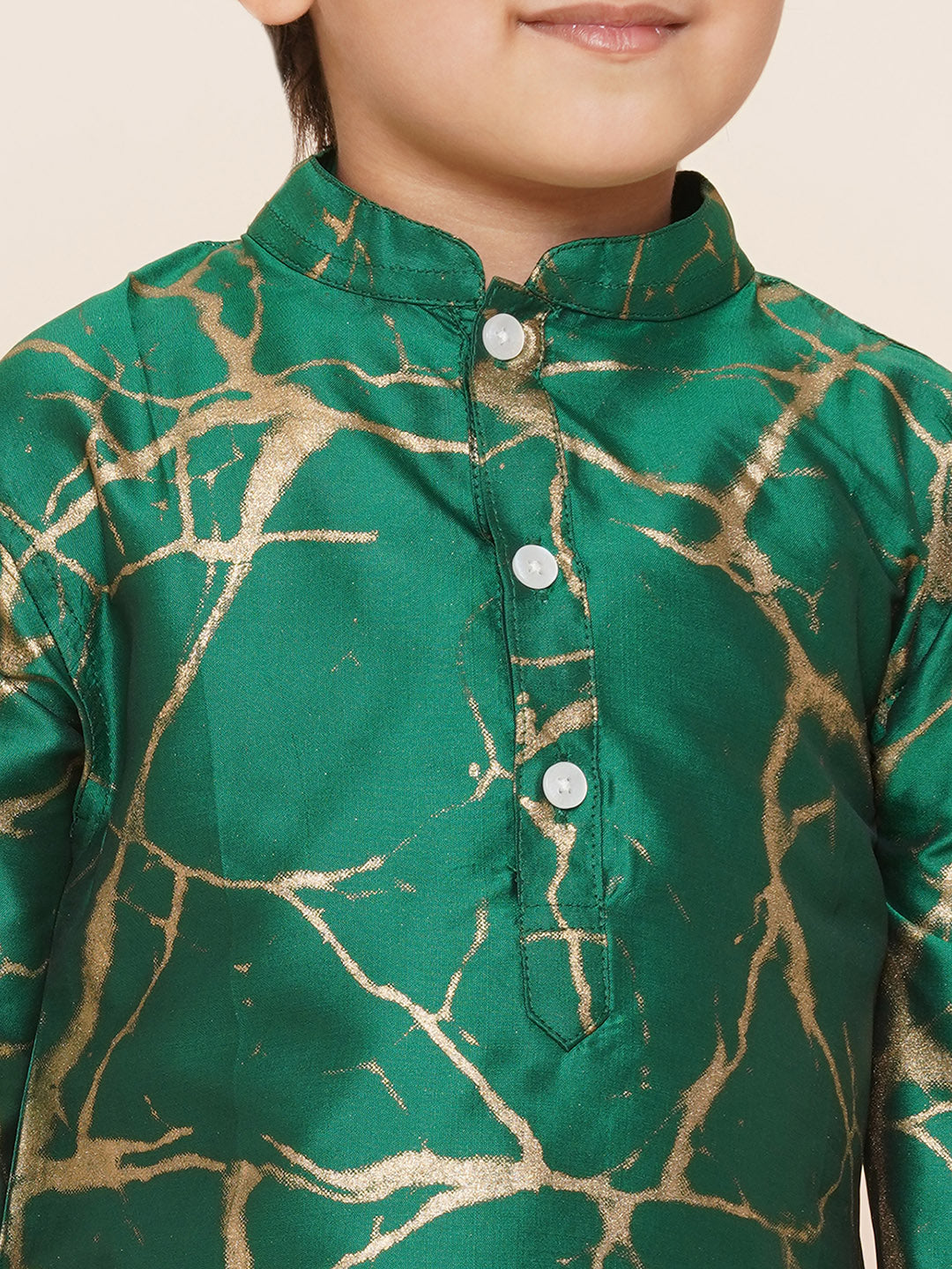 Boys Marble Printed Kurta Pyjama Set