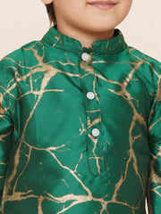 Boys Marble Printed Kurta Pyjama Set
