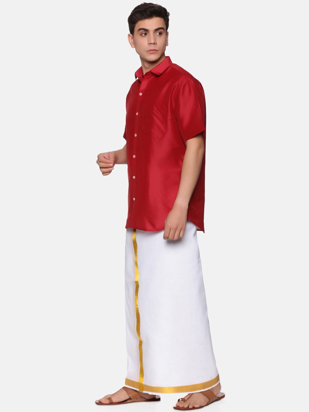 Father Son Matching Shirt Dhoti Set