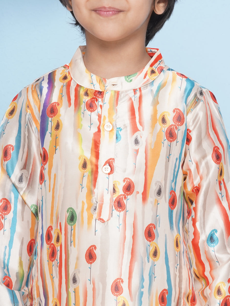 Boys Printed Kurta DhotiPant Set