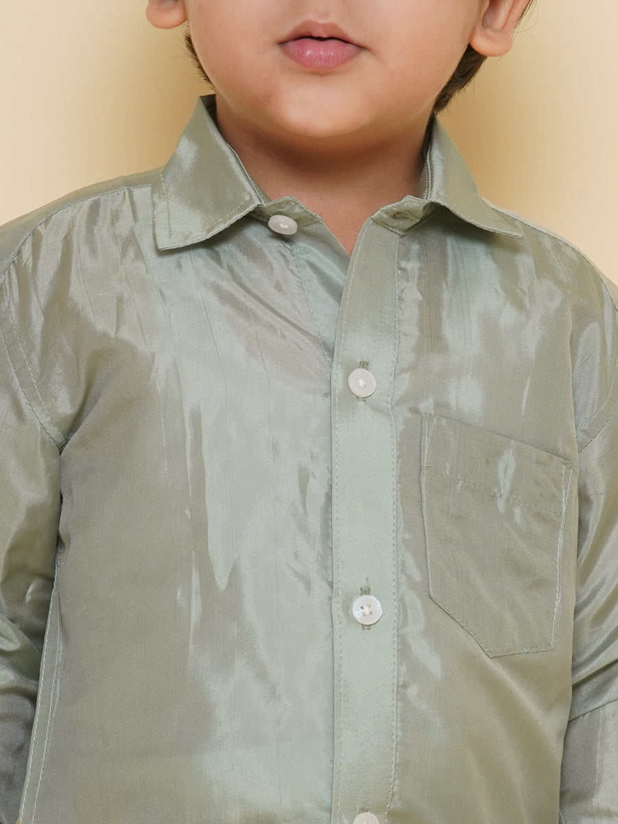 Sethukrishna Boys Solid Colour Shirt with Dhoti