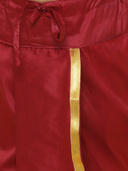 Boys Maroon Colour Gold Border Dhotipant