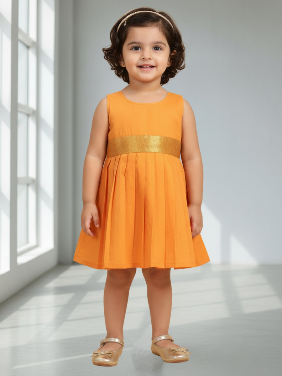 Girls Ethnic Solid Dress | Elegant Traditional Wear