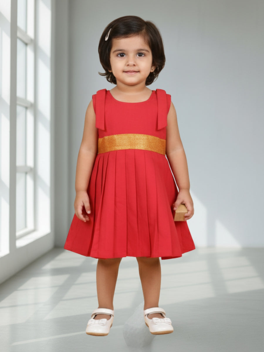 Girls Ethnic Solid Dress | Elegant Traditional Wear