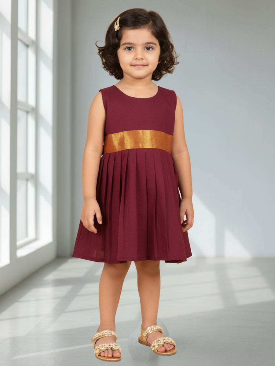 Girls Ethnic Solid Dress | Elegant Traditional Wear