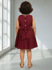 Girls Ethnic Solid Dress | Elegant Traditional Wear