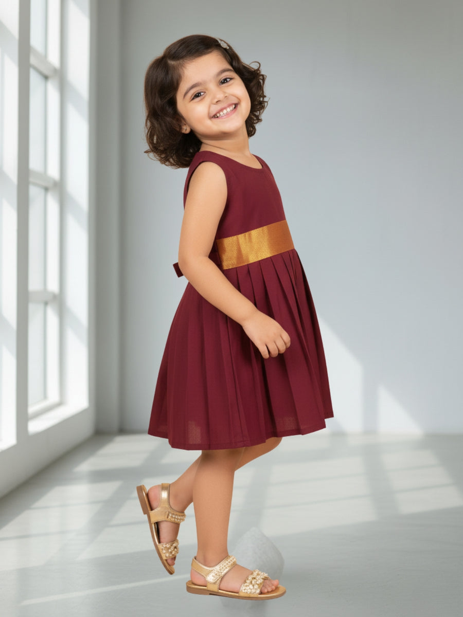 Girls Ethnic Solid Dress | Elegant Traditional Wear