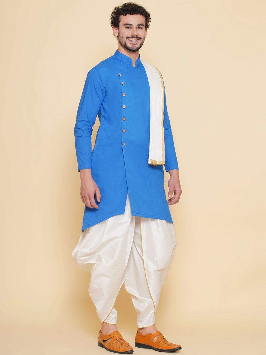 Sethukrishna Mens Designer Kurta and Dhotipant with Angavastram Set